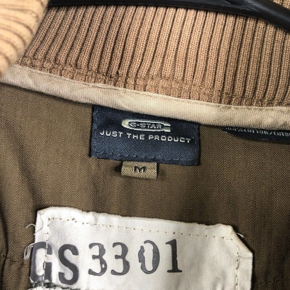 G Star Raw Astron Art Bomber Jacket Size Medium Womens Distressed Olive - Picture 7 of 9